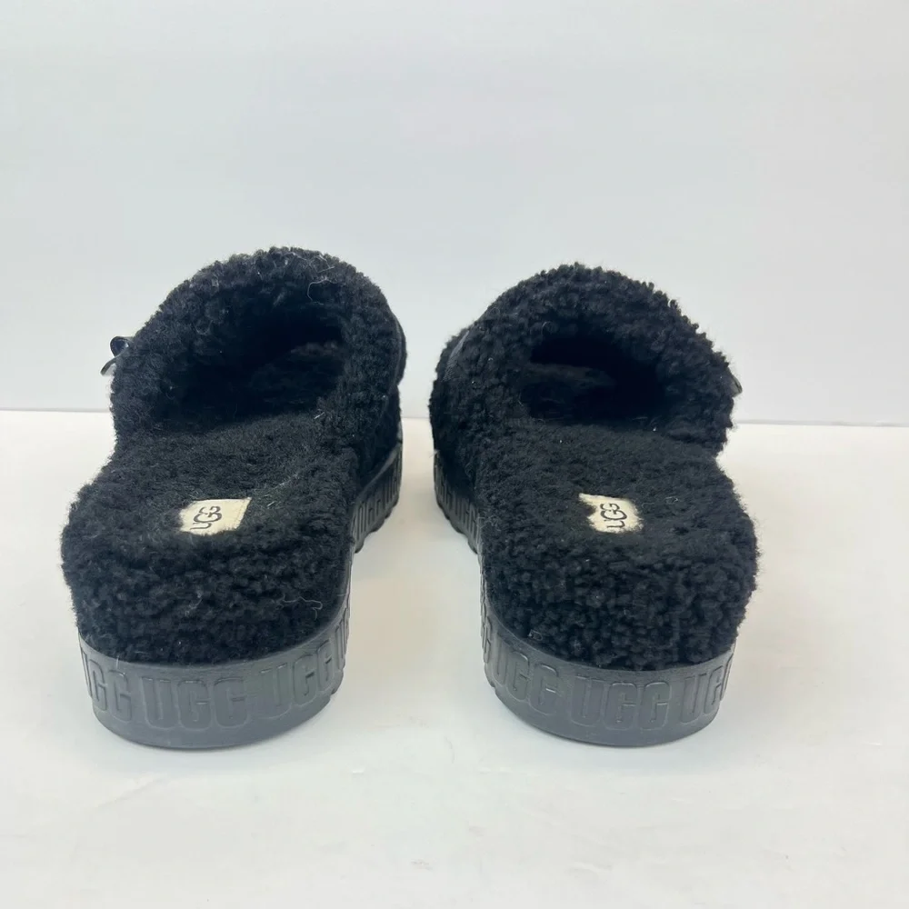 UGG Fluffita Platform Sandal Slides Size 8 Adjustable Strap Lamb